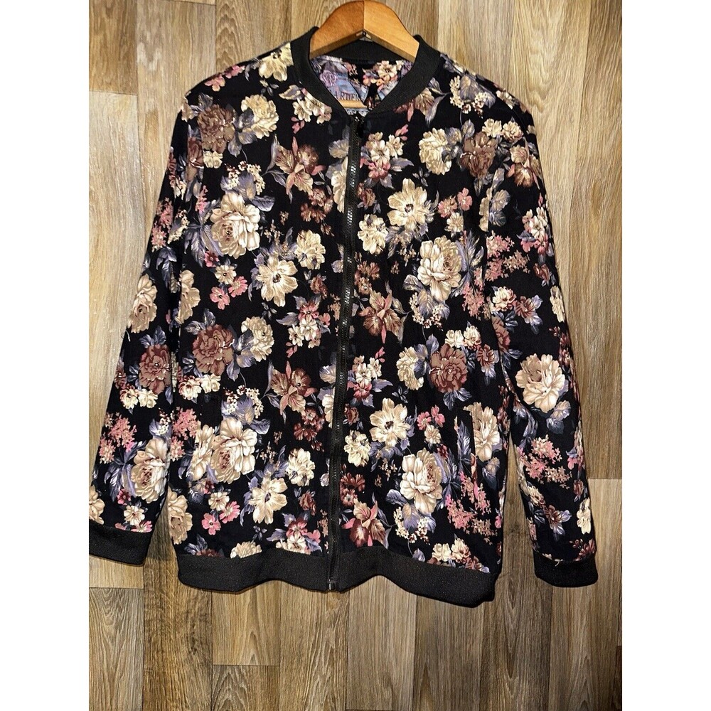 Vintage Flower Print Women Jacket Size XXL